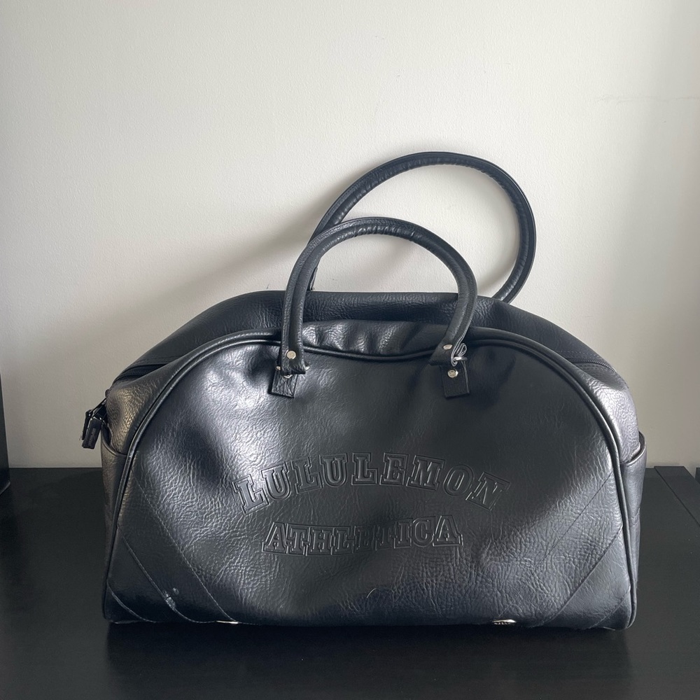 Leather lulu lemon yoga bag